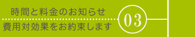 メニュー03時間と料金